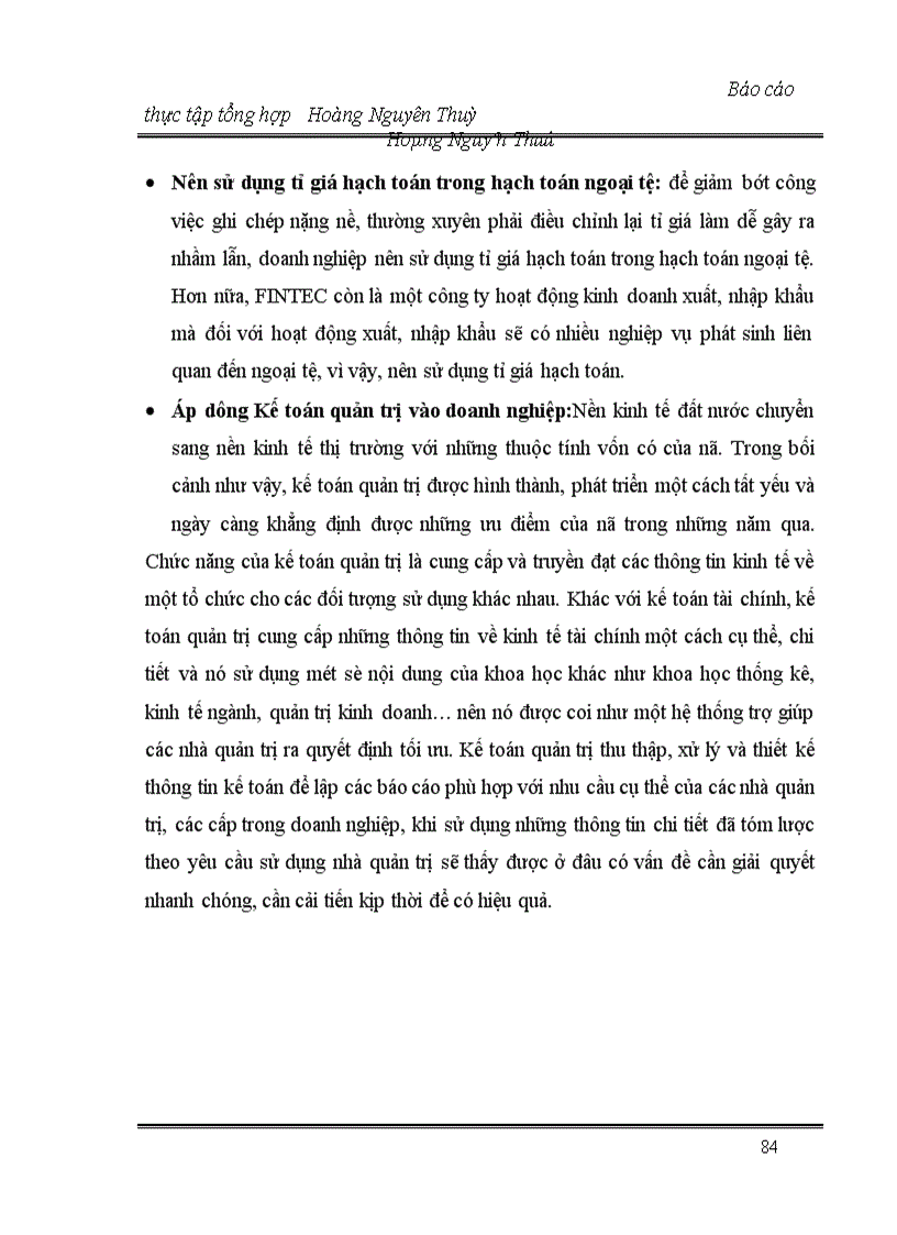 image for page Báo cáo tổng hơp về công ty FINTEC.