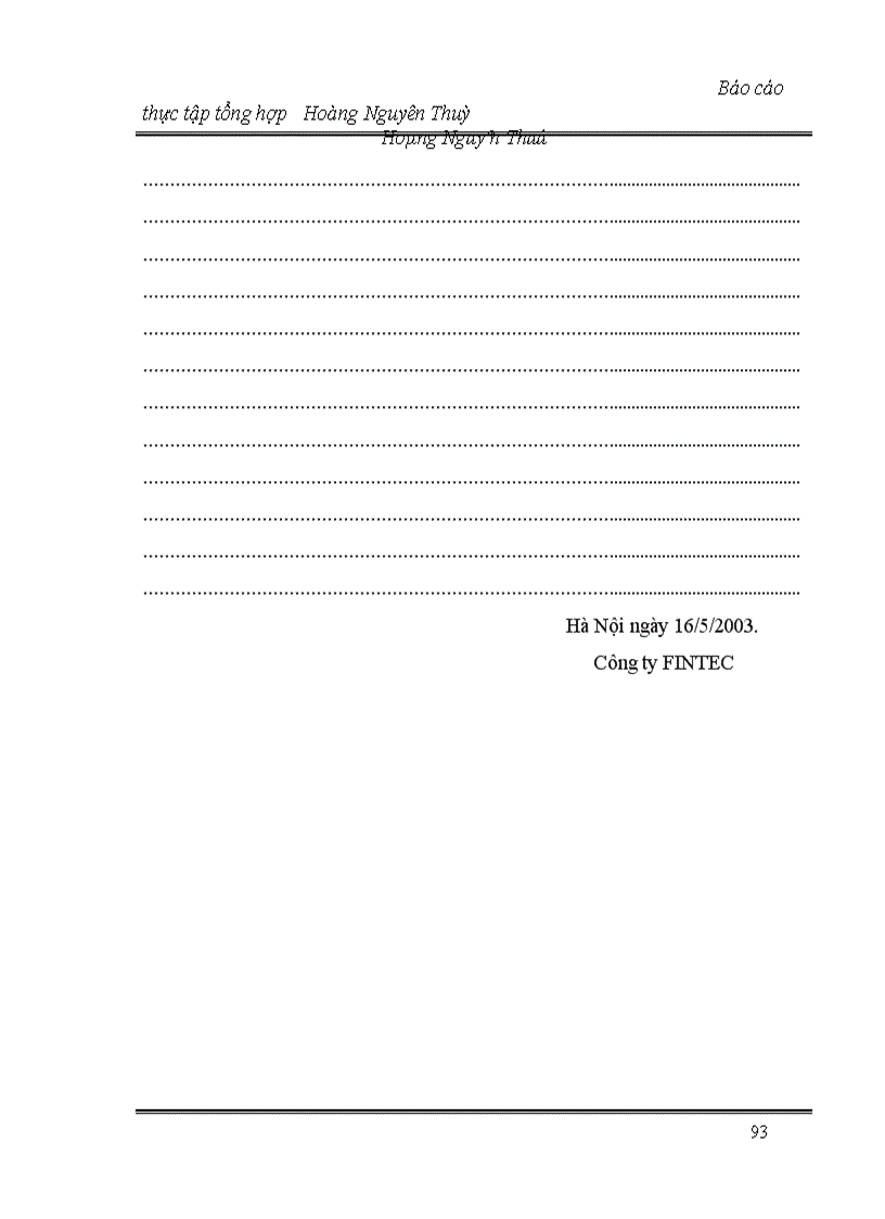 image for page Báo cáo tổng hơp về công ty FINTEC.