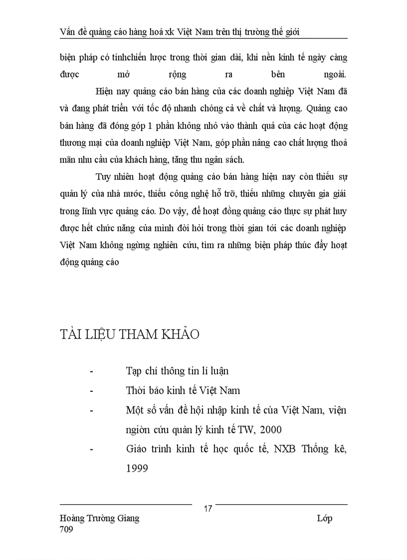 image for page Vấn đề quảng cáo hàng hoá xk Việt Nam trên thị trường thế giới