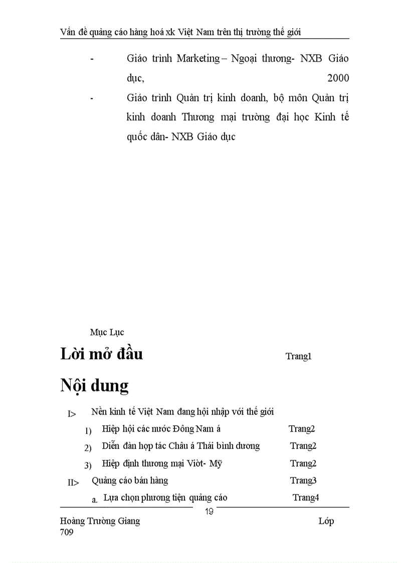 image for page Vấn đề quảng cáo hàng hoá xk Việt Nam trên thị trường thế giới