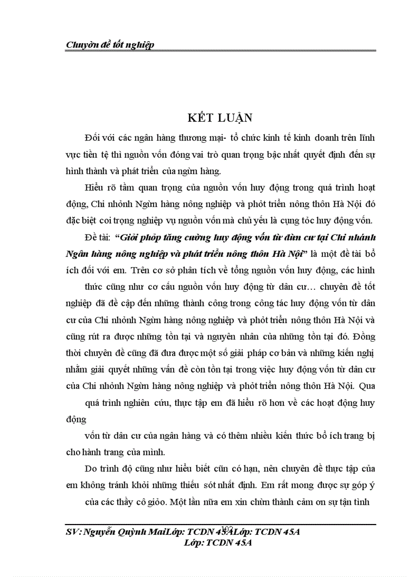 image for page Giải pháp tăng cường huy động vốn từ dân cư tại Chi nhánh Ngân hàng Nông nghiệp và phát triển nông thôn Hà Nội