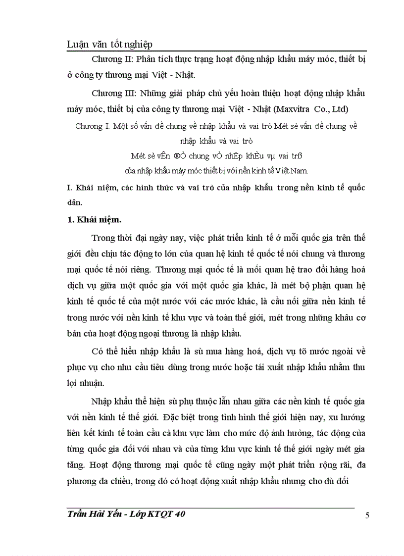 image for page Những giải pháp chủ yếu hoàn thiện hoạt động nhập khẩu máy móc, thiết bị của công ty thương mại Việt - Nhật (Maxvitra Co., Ltd)