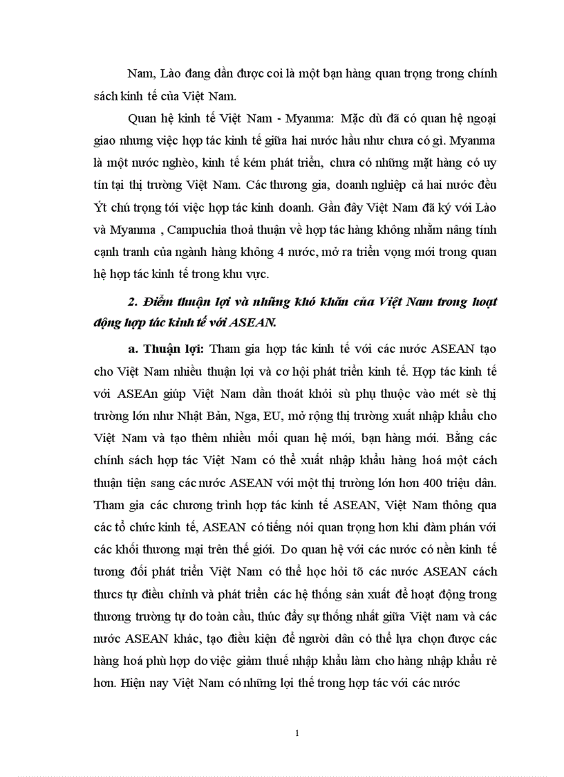 image for page Hợp tác kinh tế ASEAN - Việt Nam