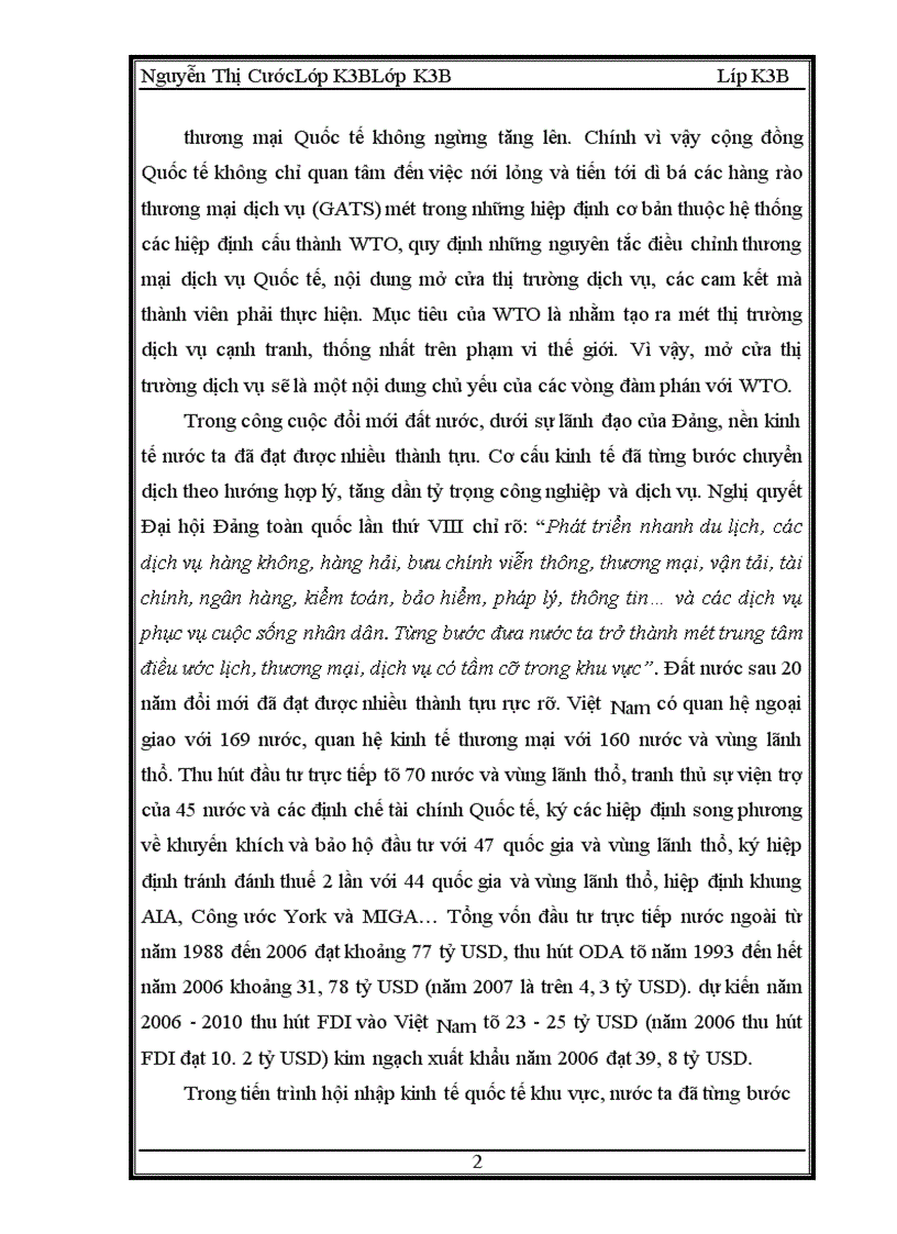 image for page Hiệp định của tổ chức thương mại thế giới về thương mại dịch vụ và những thách thức trong lĩnh vực dịch vụ khi Việt Nam ra nhập wto