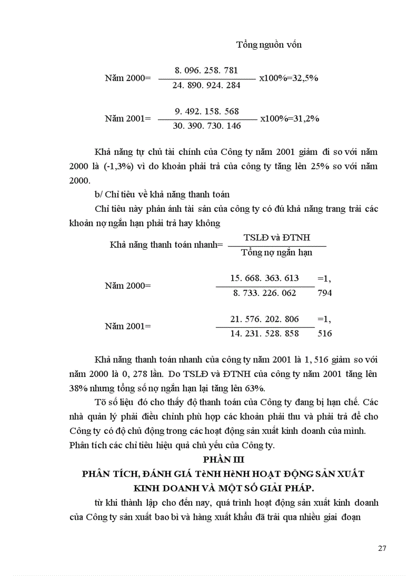 image for page Phân tích và đánh giá tình hình hoạt động sản xuất kinh doanh của Công ty sản xuất bao bì và hàng xuất khẩu