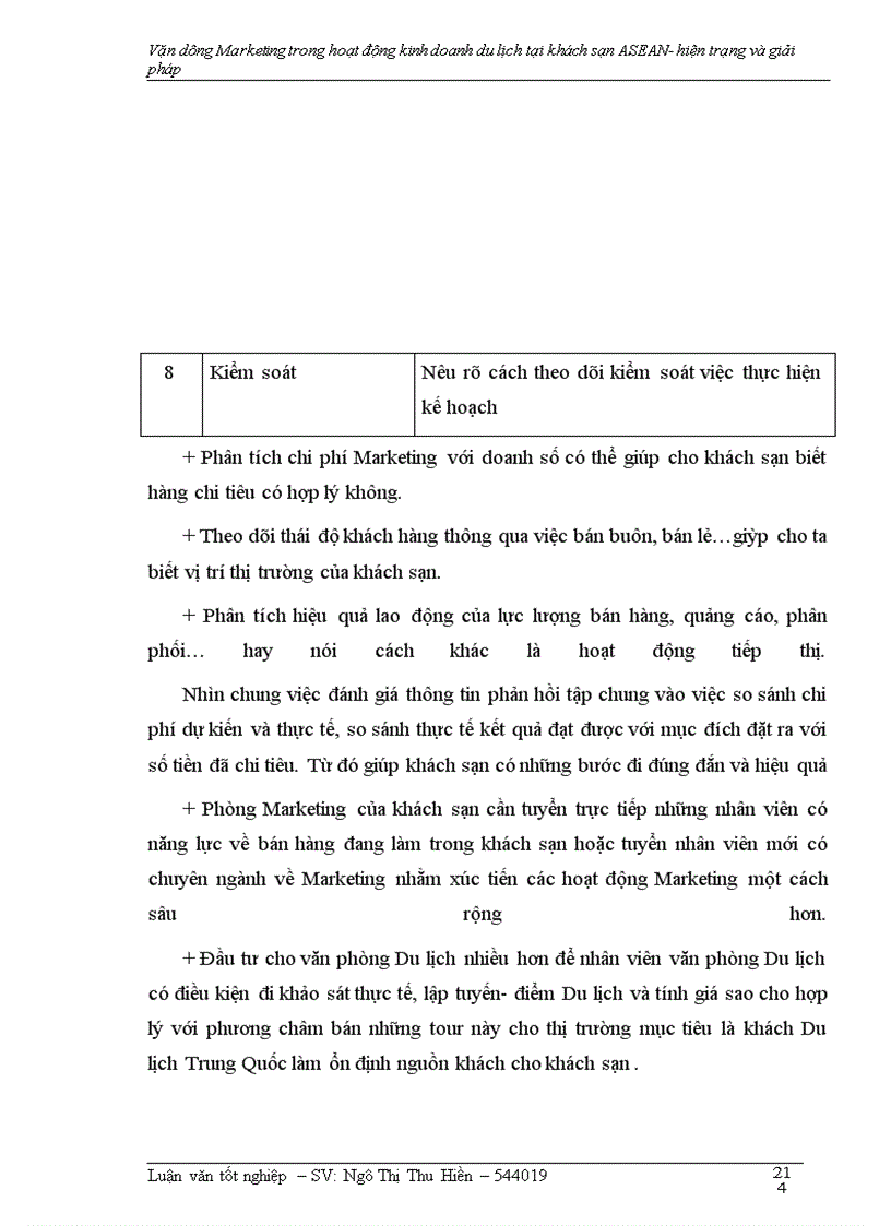 image for page Vận dụng Marketing trong hoạt động kinh doanh khách sạn – Du lịch tại khách sạn ASEAN- hiện trạng và giải pháp