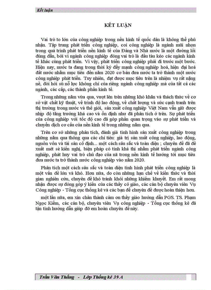 image for page Vận dụng một số phương pháp thống kê để phân tích tình hình sản xuất công nghiệp Việt Nam thời kỳ 1996 - 2000