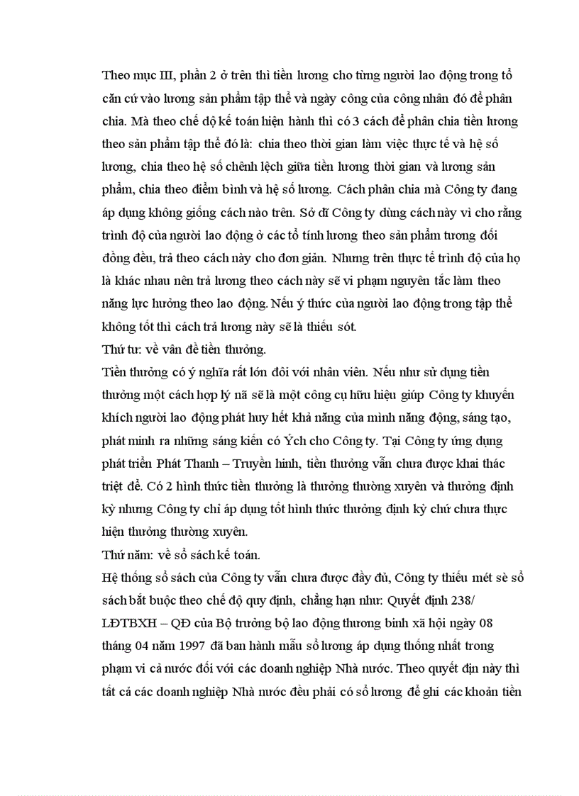 image for page Hoàn thiện hạch toán lao động tiền lương và các khoản trích theo lương với việc nâng cao hiệu quả sử dụng quỹ lương tại Công ty ứng dụng phát triển phát thanh- truyền hinh