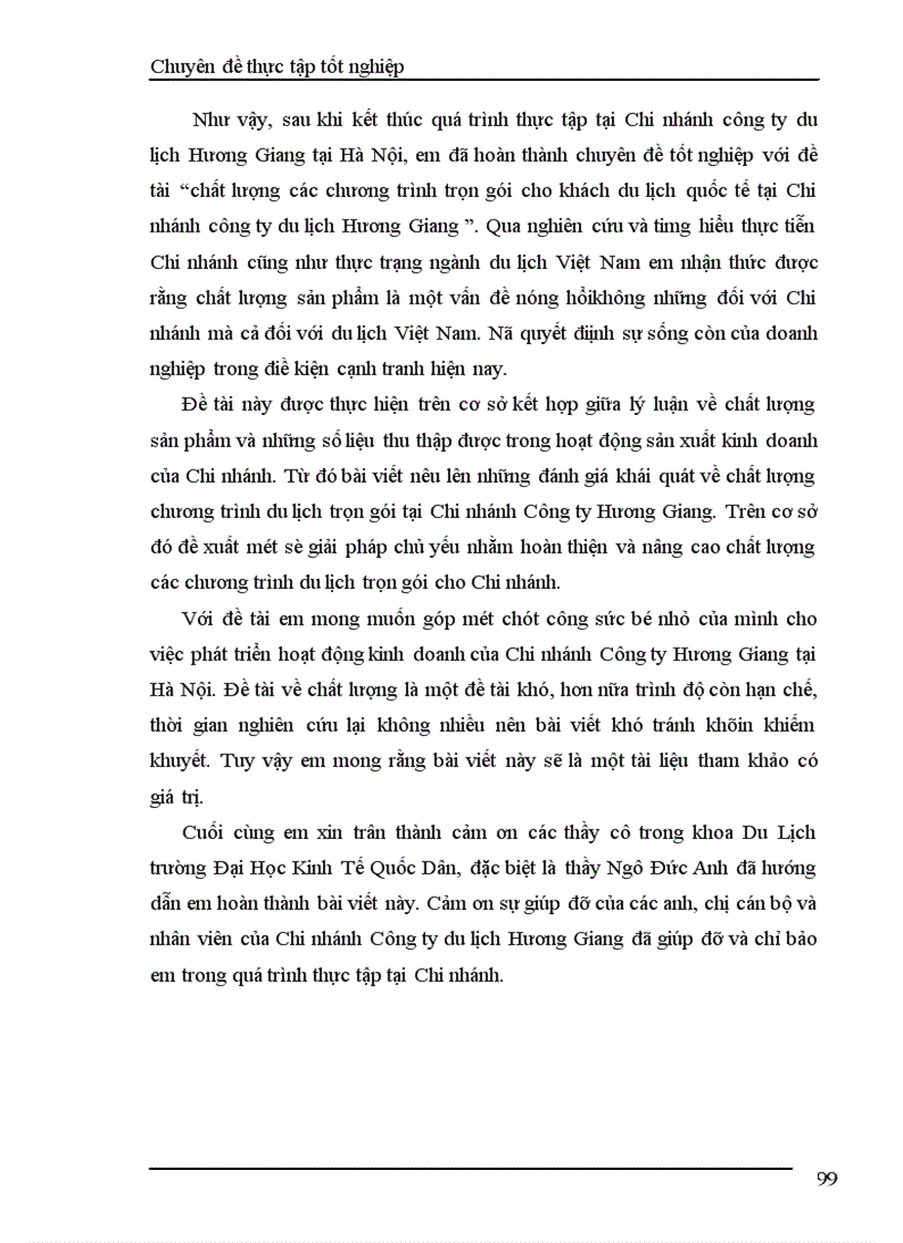 image for page Chất lượng các chương trình trọn gói cho khách du lịch quốc tế tại Chi nhánh công ty du lịch Hương Giang