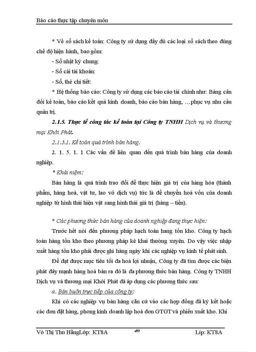 image for page Kế toán tiêu thụ thành phẩm và xác định kết quả tiêu thụ thành phẩm ở Công ty TNHH Dịch vụ và thương mại Khởi Phát