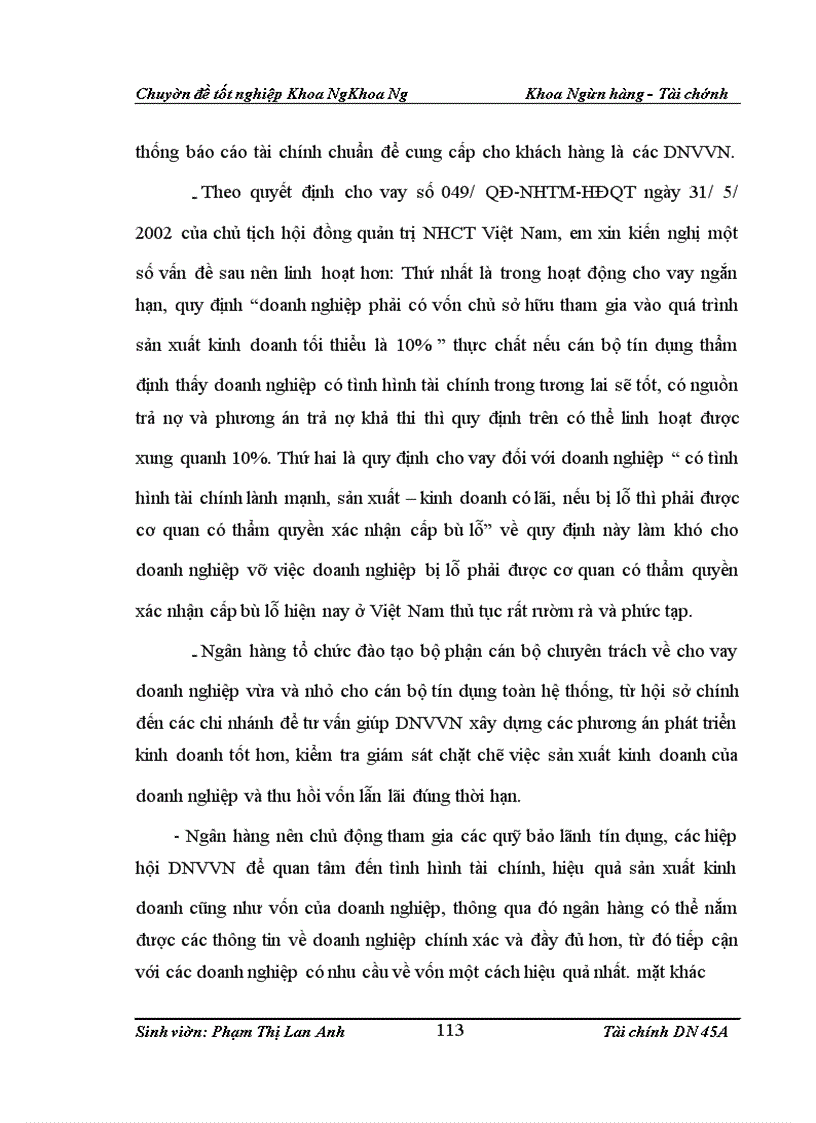image for page Giải pháp mở rộng cho vay ngắn hạn đối với doanh nghiệp vừa và nhỏ tại Sở Giao dịch I - Ngân hàng Công Th ương Vi ệt Nam