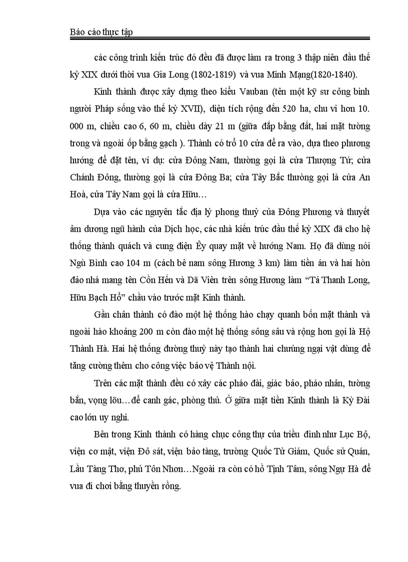 image for page Báo cáo thực tập Di tích văn hóa Hoàng Thành Huế