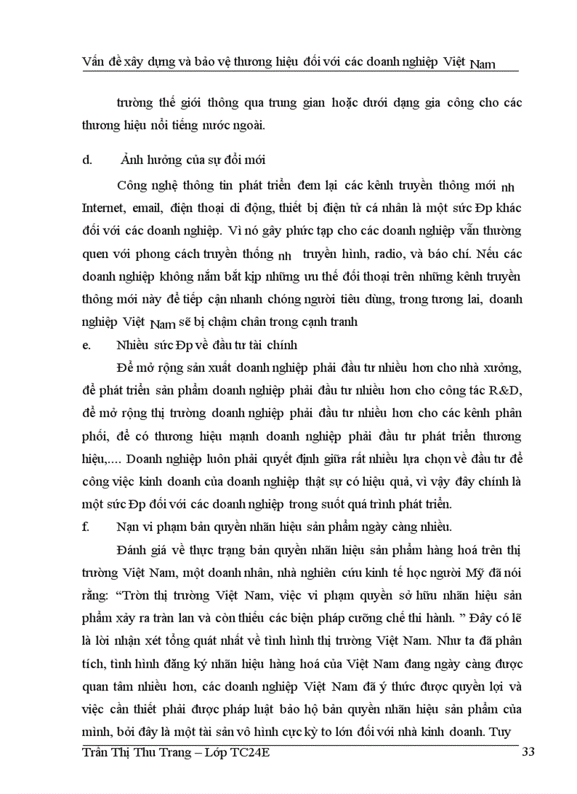 image for page Vấn đề xây dựng và bảo vệ thương hiệu đối với các doanh nghiệp Việt Nam