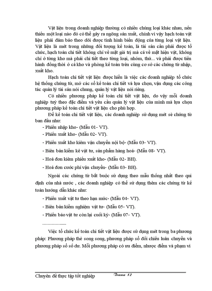 image for page Cơ sở lý luận về công tác hạch toán nguyên vật liệu trong doanh nghiệp