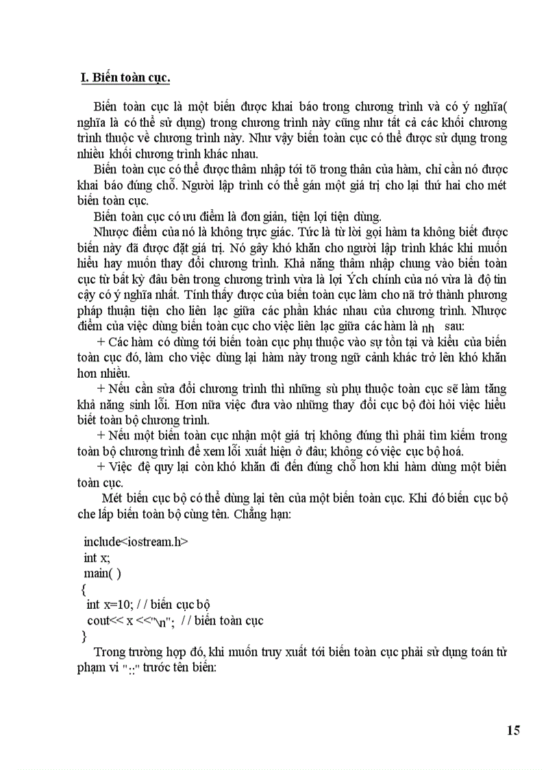 image for page Chương trình có sử dụng hàm, biến toàn cục, biến cục bộ