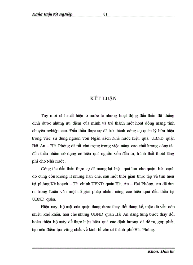 image for page Công tác tổ chức đấu thầu tại UBND quận Hải An – Hải Phòng. Thực trạng và giải pháp