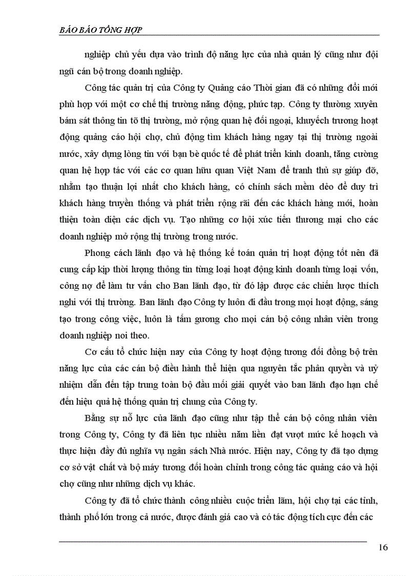 image for page Hoạt động kinh doanh của Công ty Quảng cáo Thời gian - Thực trạng và giải pháp