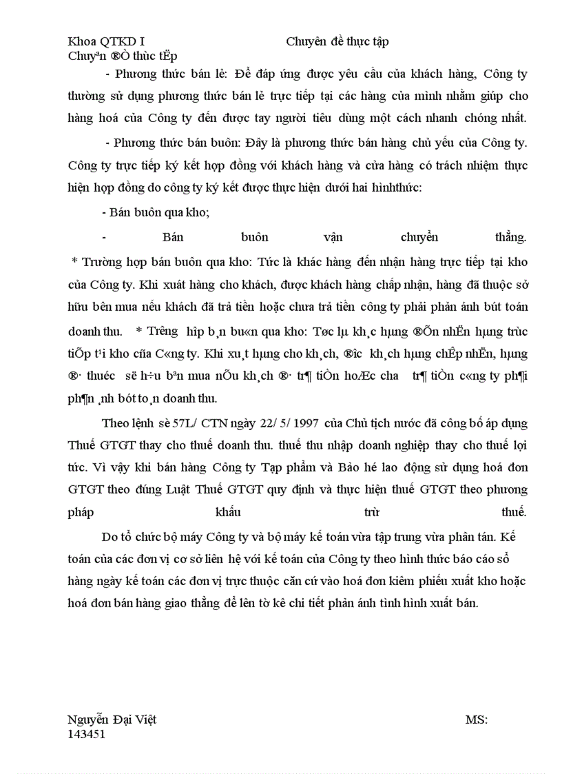 image for page Hoàn thiện kế toán bán hàng và xác định kết quả bán hàng tại công ty Tạp Phẩm và Bảo hộ lao động Hà nội