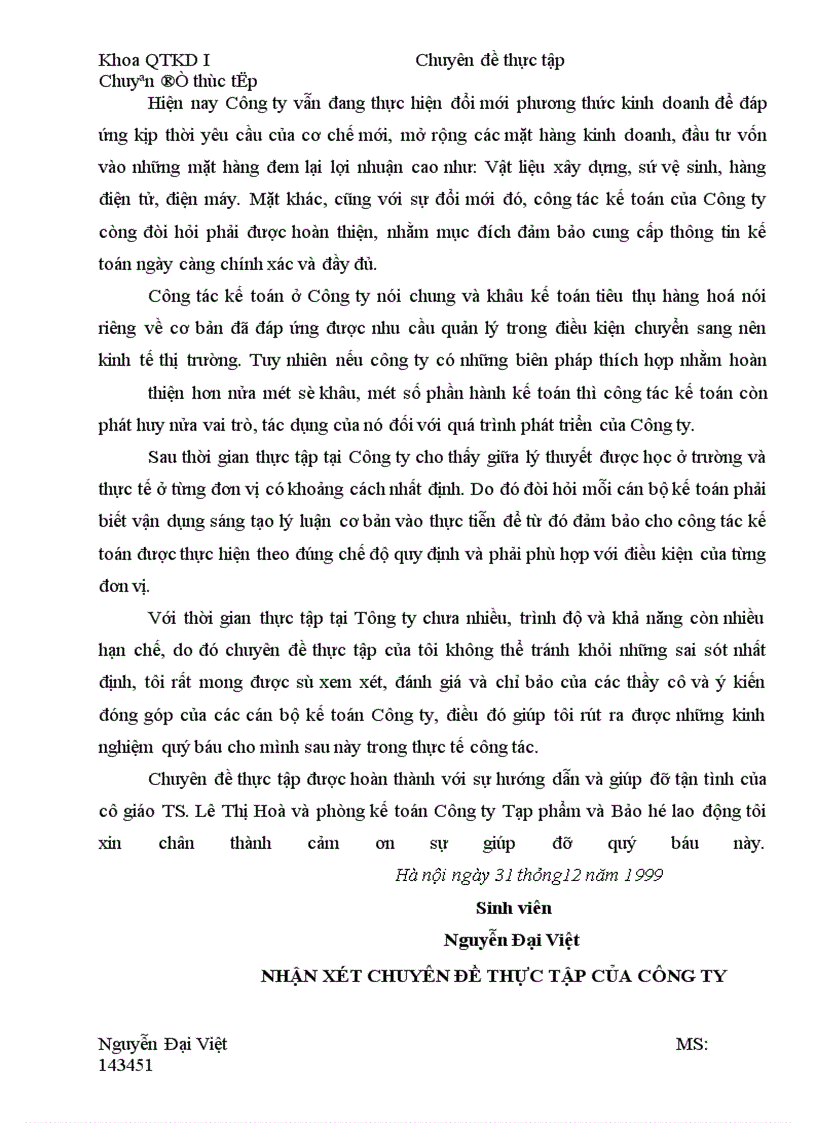 image for page Hoàn thiện kế toán bán hàng và xác định kết quả bán hàng tại công ty Tạp Phẩm và Bảo hộ lao động Hà nội