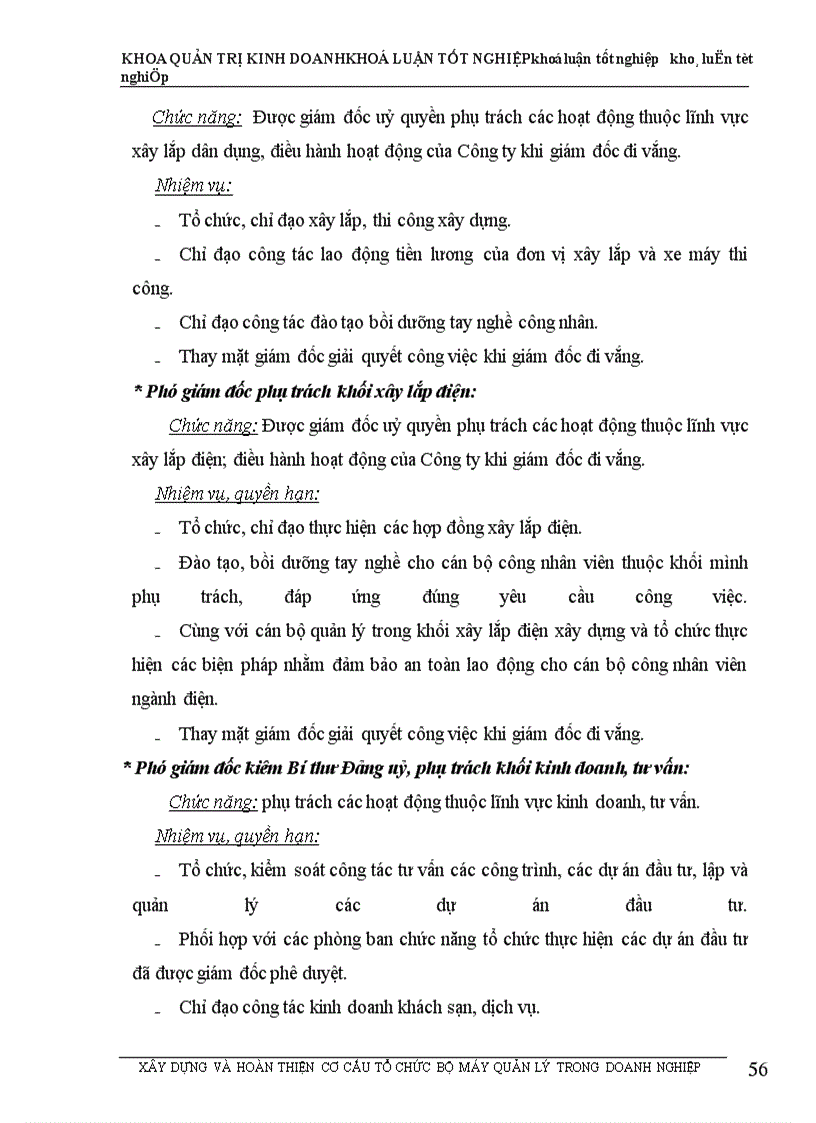 image for page Xây dựng và hoàn thiện cơ cấu tổ chức bộ máy quản lý tại Công ty Đầu tư - Xây dựng Hà Nội