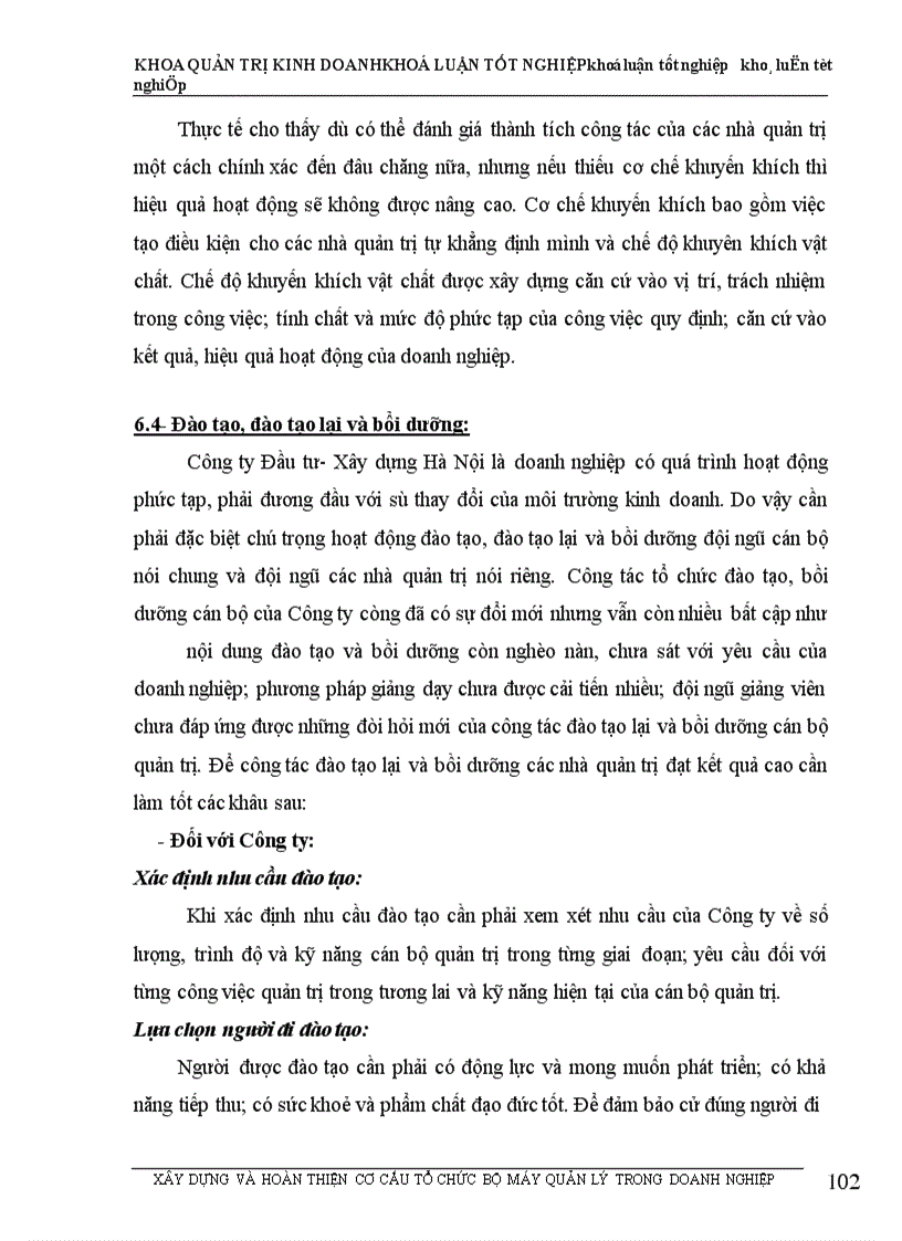 image for page Xây dựng và hoàn thiện cơ cấu tổ chức bộ máy quản lý tại Công ty Đầu tư - Xây dựng Hà Nội