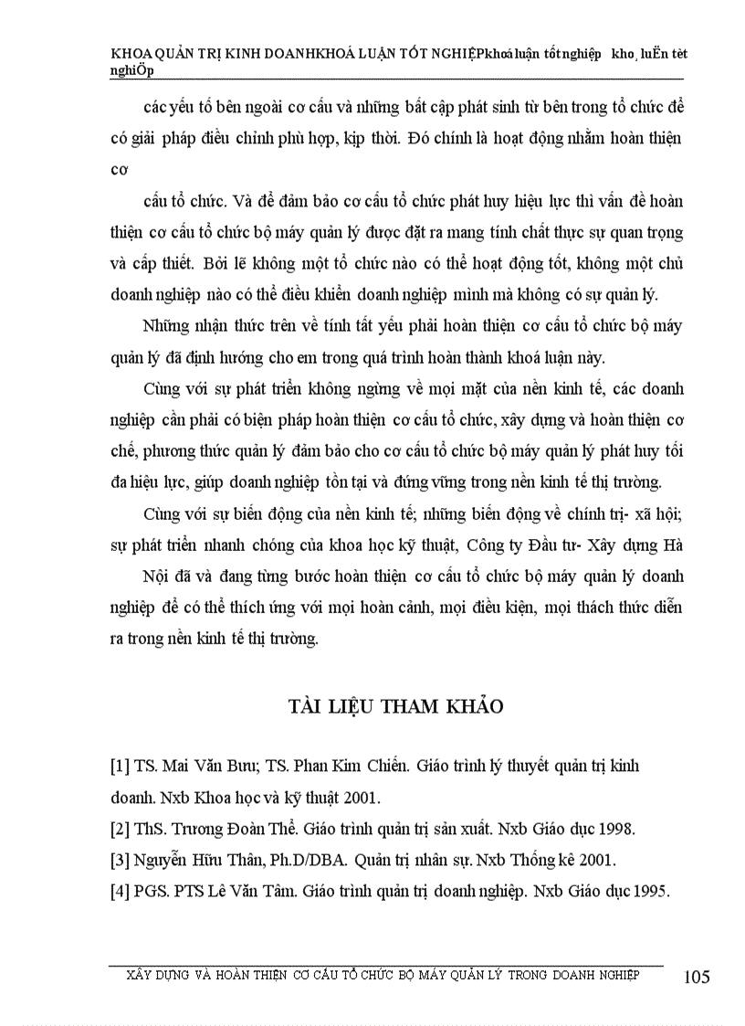 image for page Xây dựng và hoàn thiện cơ cấu tổ chức bộ máy quản lý tại Công ty Đầu tư - Xây dựng Hà Nội