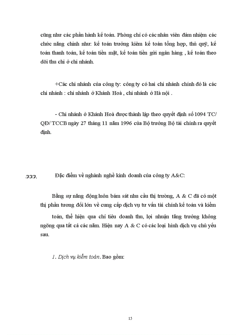 image for page Đặc điểm về nghành nghề kinh doanh của công ty A&C: