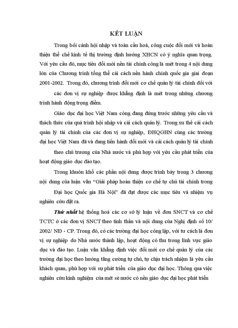 image for page Giải pháp hoàn thiện cơ chế tự chủ tài chính trong ĐHQGHN mong muốn đóng góp thiết thực cho việc hoàn thiện cơ chế TCTC ở ĐHQGHN phù hợp với đại học đa ngành, đa lĩnh vực theo định hướng đại học nghiên cứu