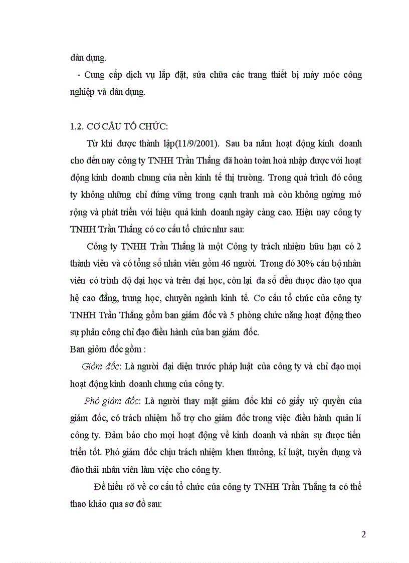 image for page Tình hình hoạt động kinh doanh của công ty tnhh trần thắng