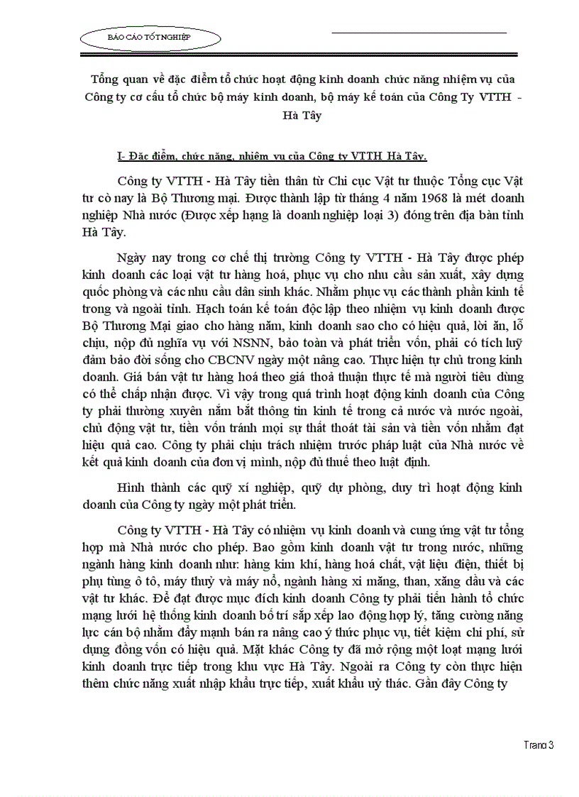 image for page Tình hình thực hiện hạch toán các nghiệp vụ kinh tế phát sinh tại Công ty Vật tư Tổng hợp - Hà tây