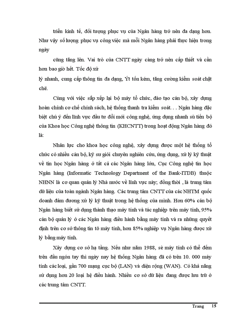 image for page Giải pháp nhằm đẩy nhanh tiến trình hiện đại hoá công tác thanh toán của hệ thống NHNN Việt nam theo hướng phát triển của công nghệ thông tin.