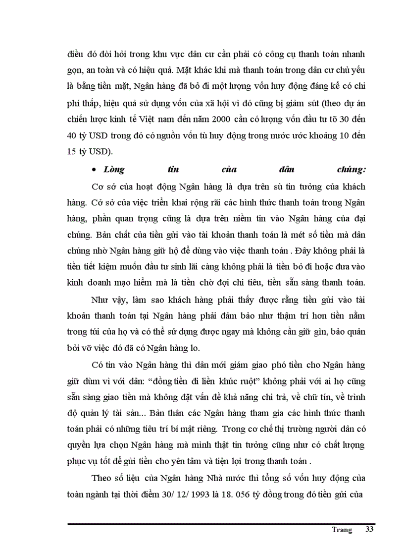 image for page Giải pháp nhằm đẩy nhanh tiến trình hiện đại hoá công tác thanh toán của hệ thống NHNN Việt nam theo hướng phát triển của công nghệ thông tin.
