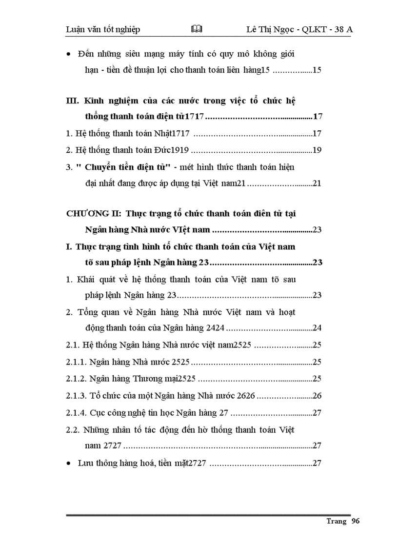 image for page Giải pháp nhằm đẩy nhanh tiến trình hiện đại hoá công tác thanh toán của hệ thống NHNN Việt nam theo hướng phát triển của công nghệ thông tin.