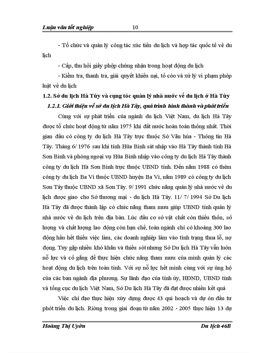 image for page Hoàn thiện công tác quản lý nhà nước về du lịch của Sở du lịch Hà Tây đối với khu du lịch Chùa Thầy