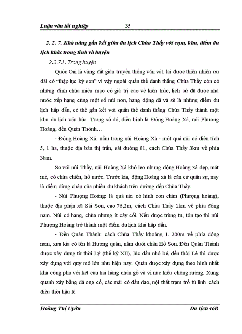 image for page Hoàn thiện công tác quản lý nhà nước về du lịch của Sở du lịch Hà Tây đối với khu du lịch Chùa Thầy