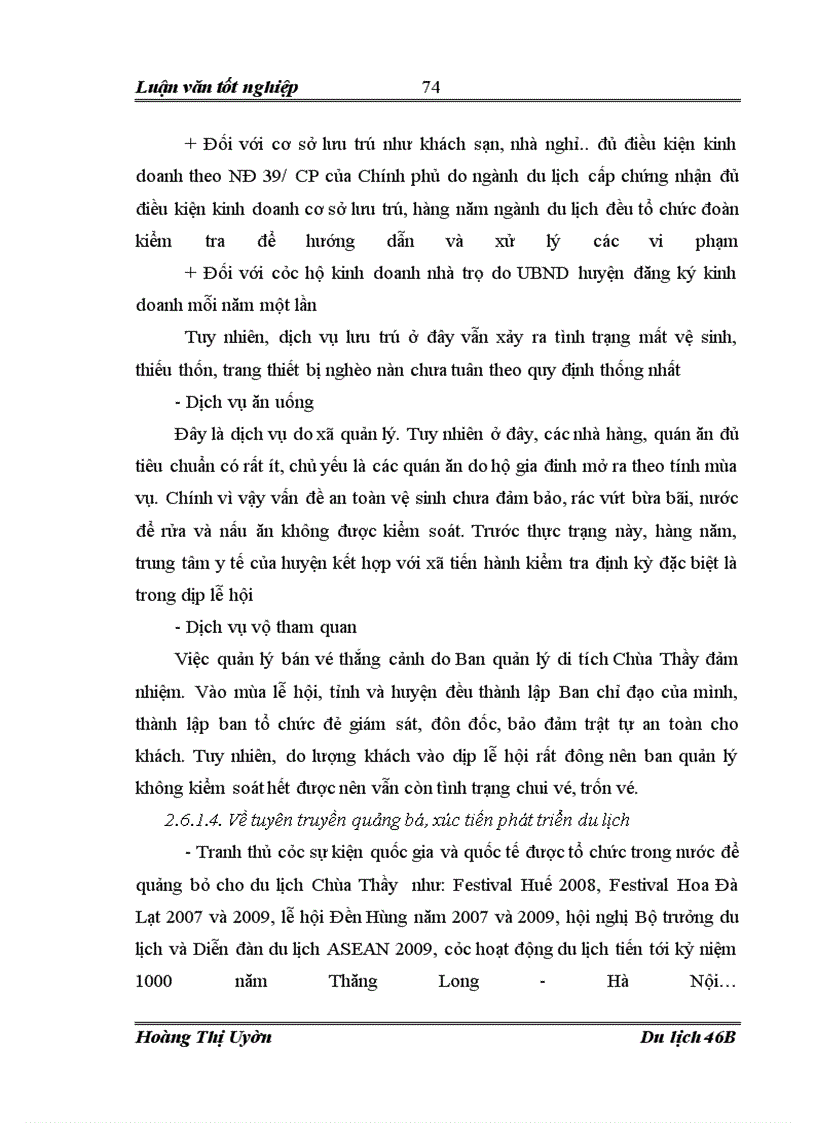 image for page Hoàn thiện công tác quản lý nhà nước về du lịch của Sở du lịch Hà Tây đối với khu du lịch Chùa Thầy