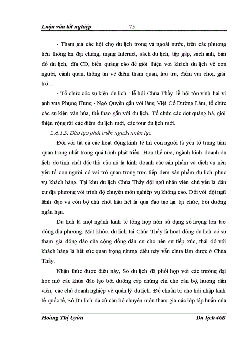 image for page Hoàn thiện công tác quản lý nhà nước về du lịch của Sở du lịch Hà Tây đối với khu du lịch Chùa Thầy