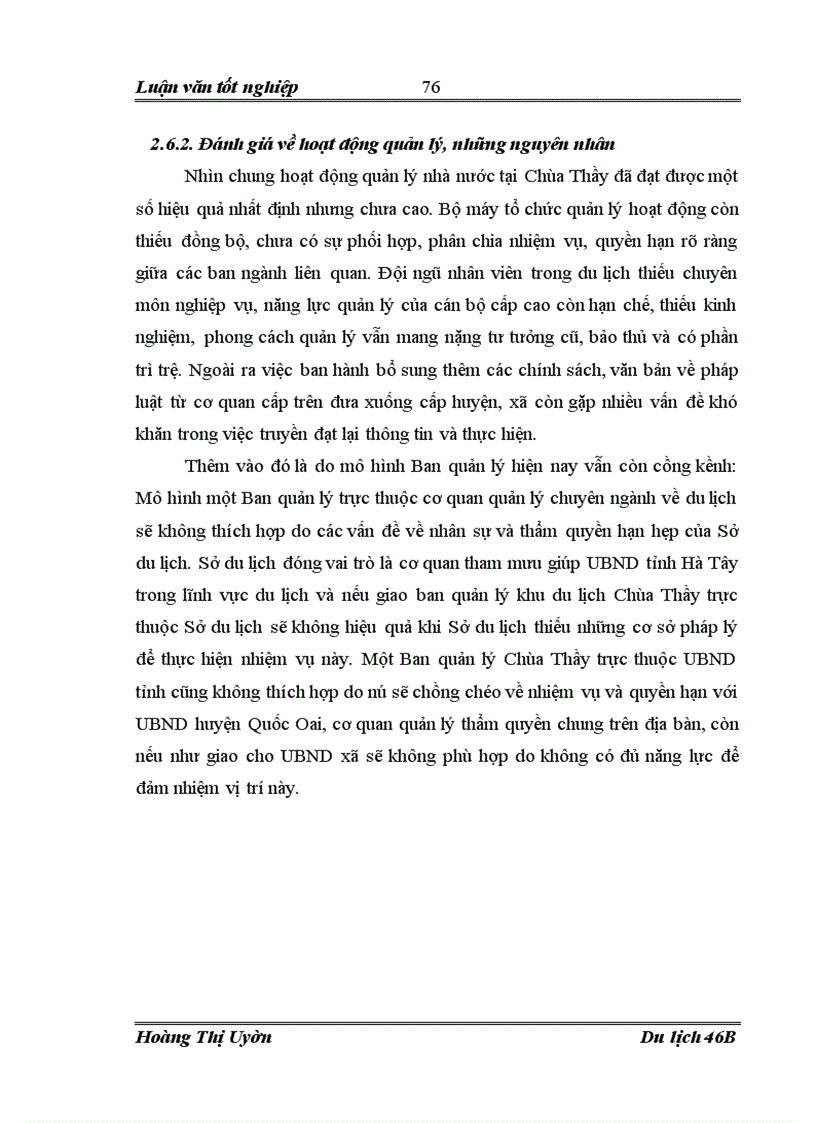 image for page Hoàn thiện công tác quản lý nhà nước về du lịch của Sở du lịch Hà Tây đối với khu du lịch Chùa Thầy