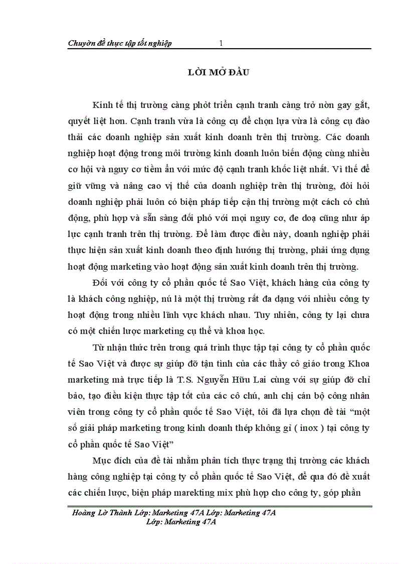 image for page Một số giải pháp marketing trong kinh doanh thép không gỉ ( inox ) tại công ty cổ phần quốc tế Sao Việt