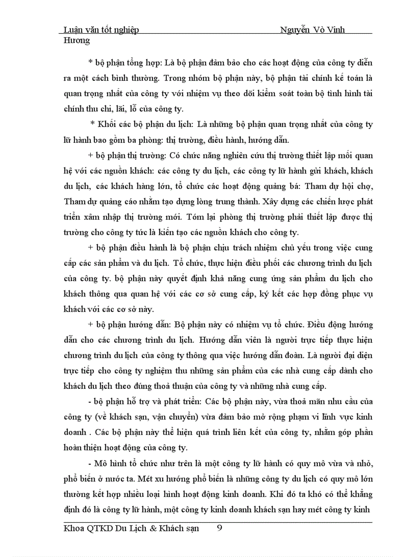 image for page Áp dụng Makerting - Mix trong hoạt động kinh doanh lữ hành tại Công ty Điều hành Hướng dẫn du lịch Vinatour