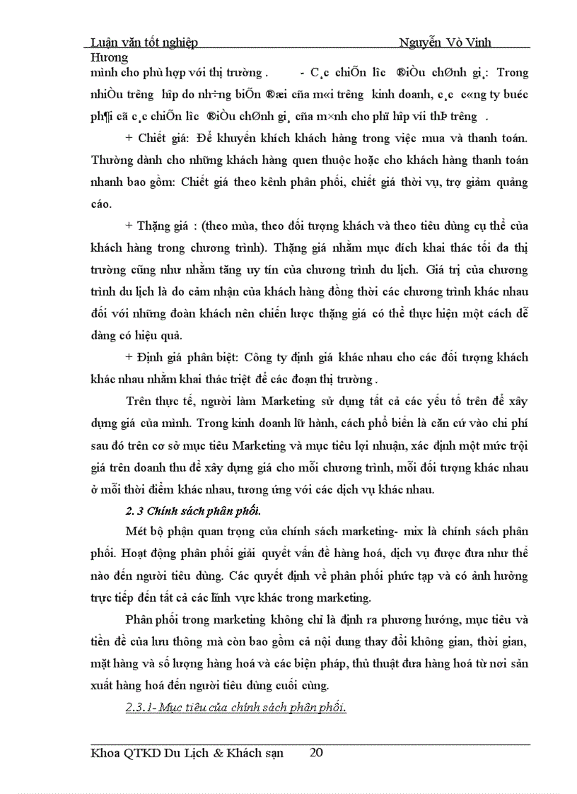 image for page Áp dụng Makerting - Mix trong hoạt động kinh doanh lữ hành tại Công ty Điều hành Hướng dẫn du lịch Vinatour