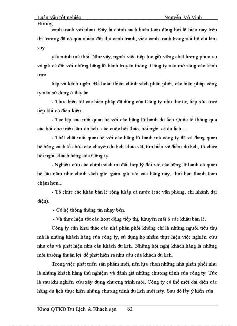 image for page Áp dụng Makerting - Mix trong hoạt động kinh doanh lữ hành tại Công ty Điều hành Hướng dẫn du lịch Vinatour