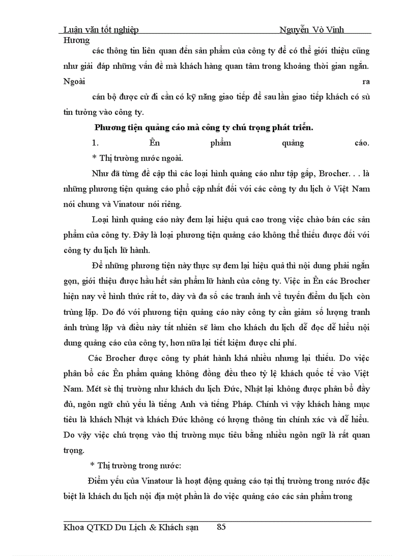 image for page Áp dụng Makerting - Mix trong hoạt động kinh doanh lữ hành tại Công ty Điều hành Hướng dẫn du lịch Vinatour