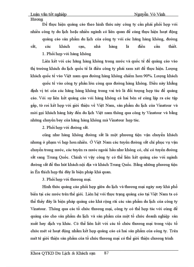 image for page Áp dụng Makerting - Mix trong hoạt động kinh doanh lữ hành tại Công ty Điều hành Hướng dẫn du lịch Vinatour
