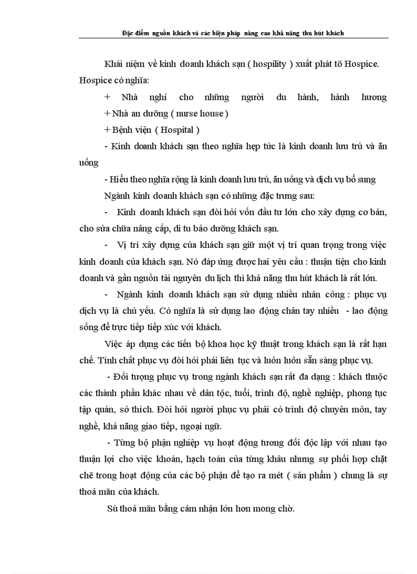 image for page Đặc điểm nguồn khách và các biện pháp nâng cao khả năng thu hút khách của khách sạn Thắng lợi