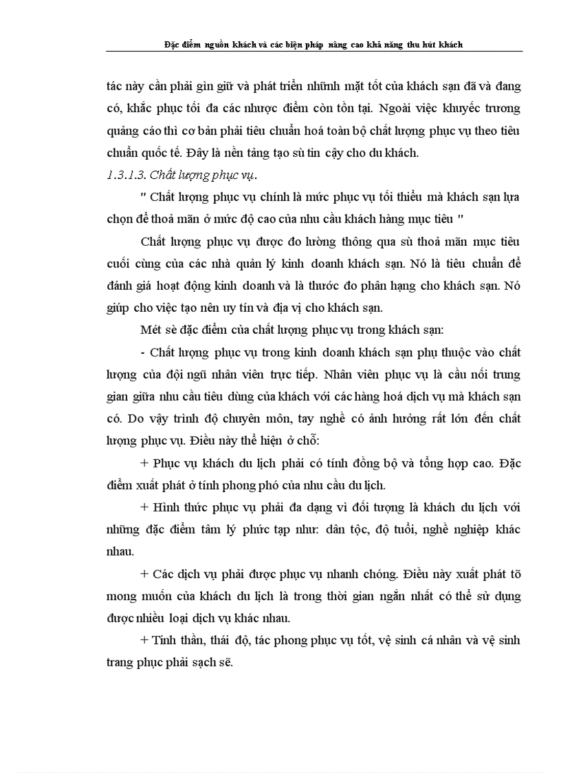 image for page Đặc điểm nguồn khách và các biện pháp nâng cao khả năng thu hút khách của khách sạn Thắng lợi