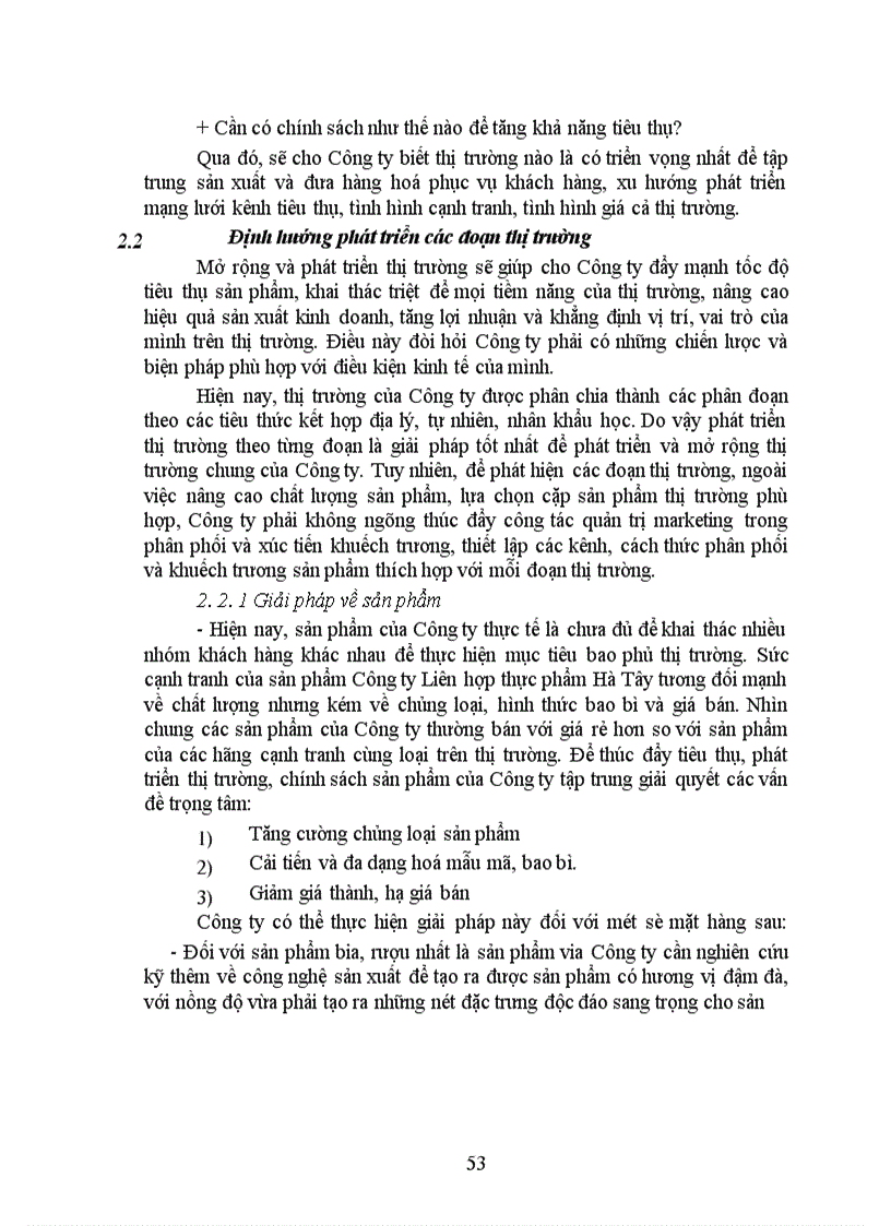 image for page Thực trạng phân đoạn thị trường và lựa chọn thị trường mục tiêu của Công ty liên hợp thực phẩm Hà Tây