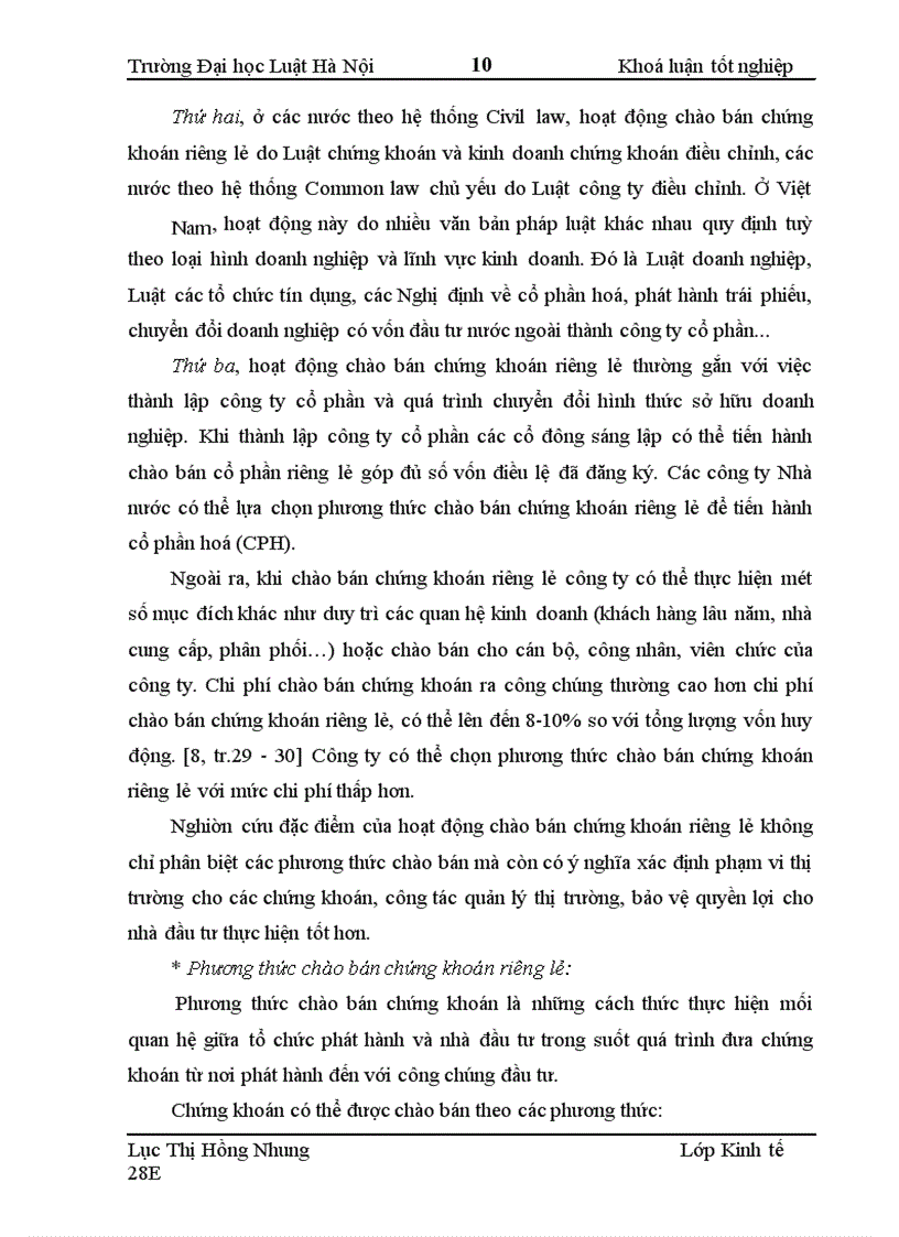 image for page Pháp luật về hoạt động chào bán chứng khoán riêng lẻ của doanh nghiệp Việt Nam hiện nay