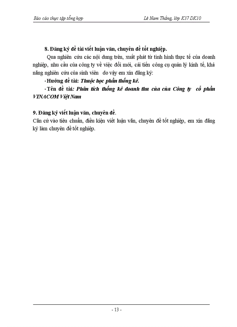 image for page Phân tích thống kê doanh thu của của Công ty cổ phần VINACOM Việt Nam