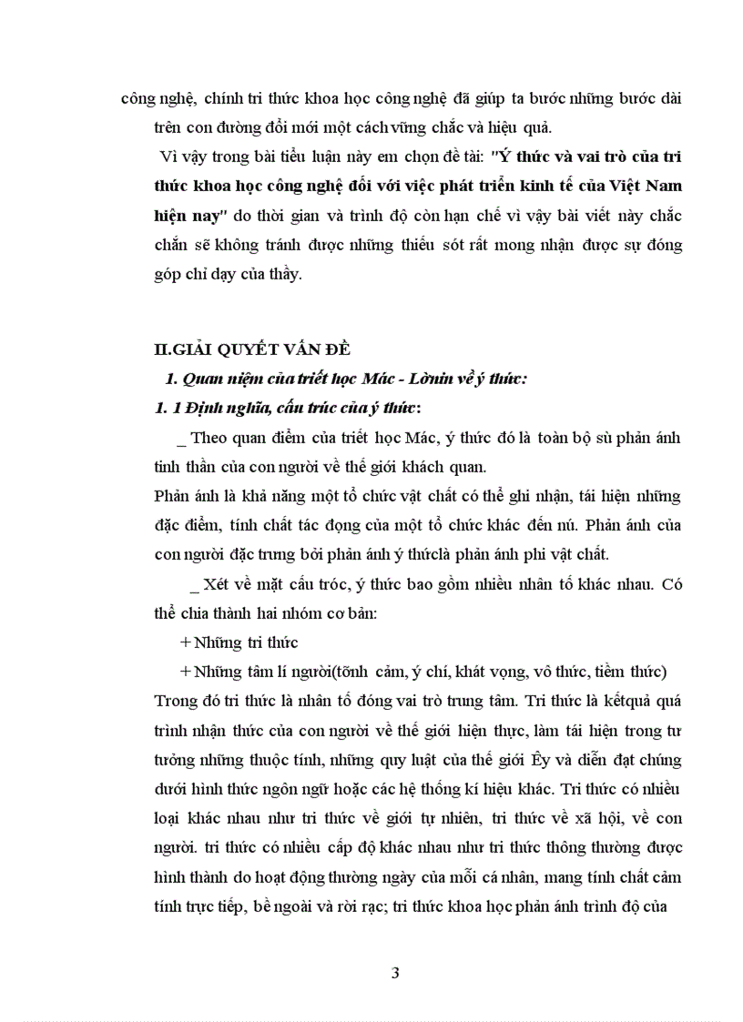 image for page Ýthức và vai trò của tri thức khoa học công nghệ đối với việc phát triển kinh tế của Việt Nam hiện nay